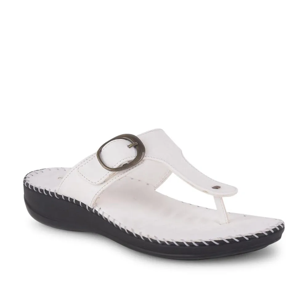 Spanish Bold Muscle Aid Healers Casual White Slippers For Women DELMA-3E By Liberty