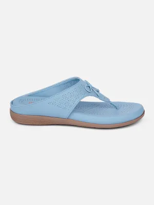 Comfort Walk Sandals Flexible Style Women's LT.Blue Thong Sandals (IU6010)