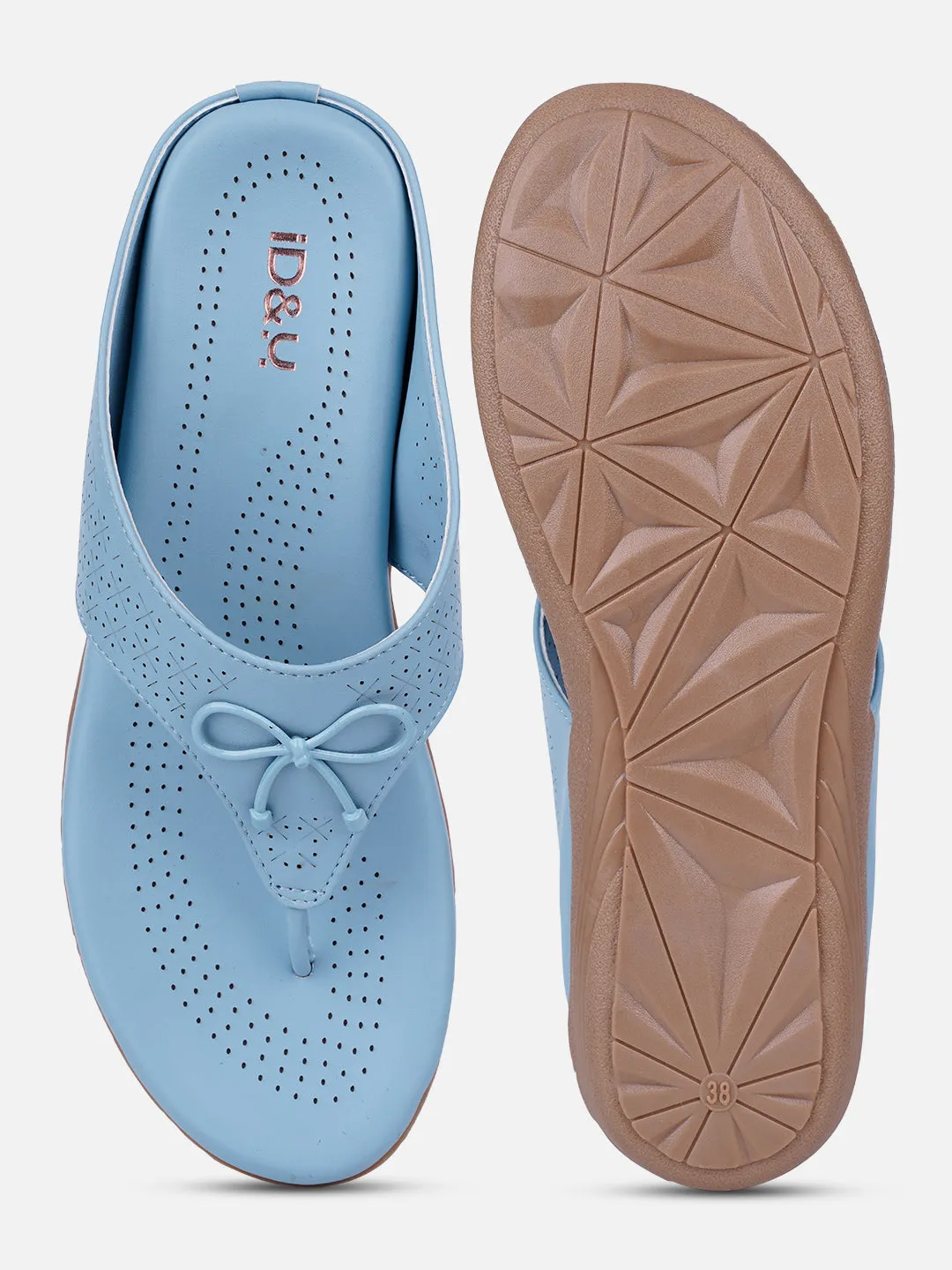 Women's LT.Blue Thong Sandals (IU6010) Lightweight Slip-Ons EnergyReturn
