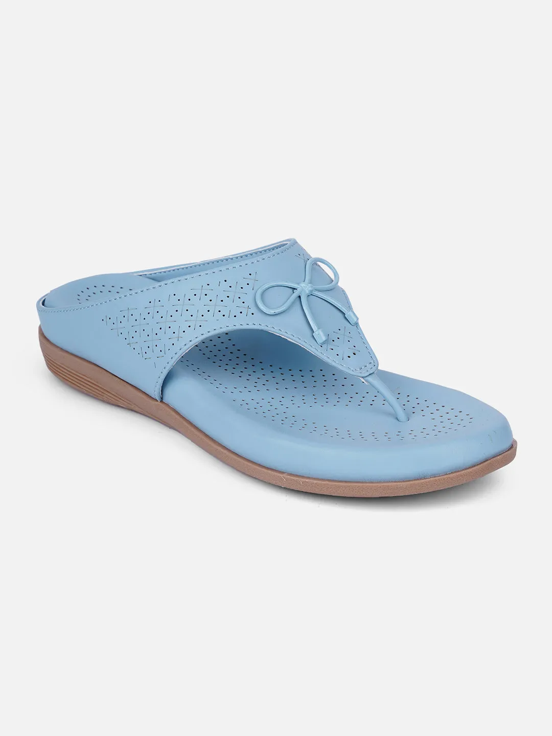 Reliable Comfort Women's LT.Blue Thong Sandals (IU6010)