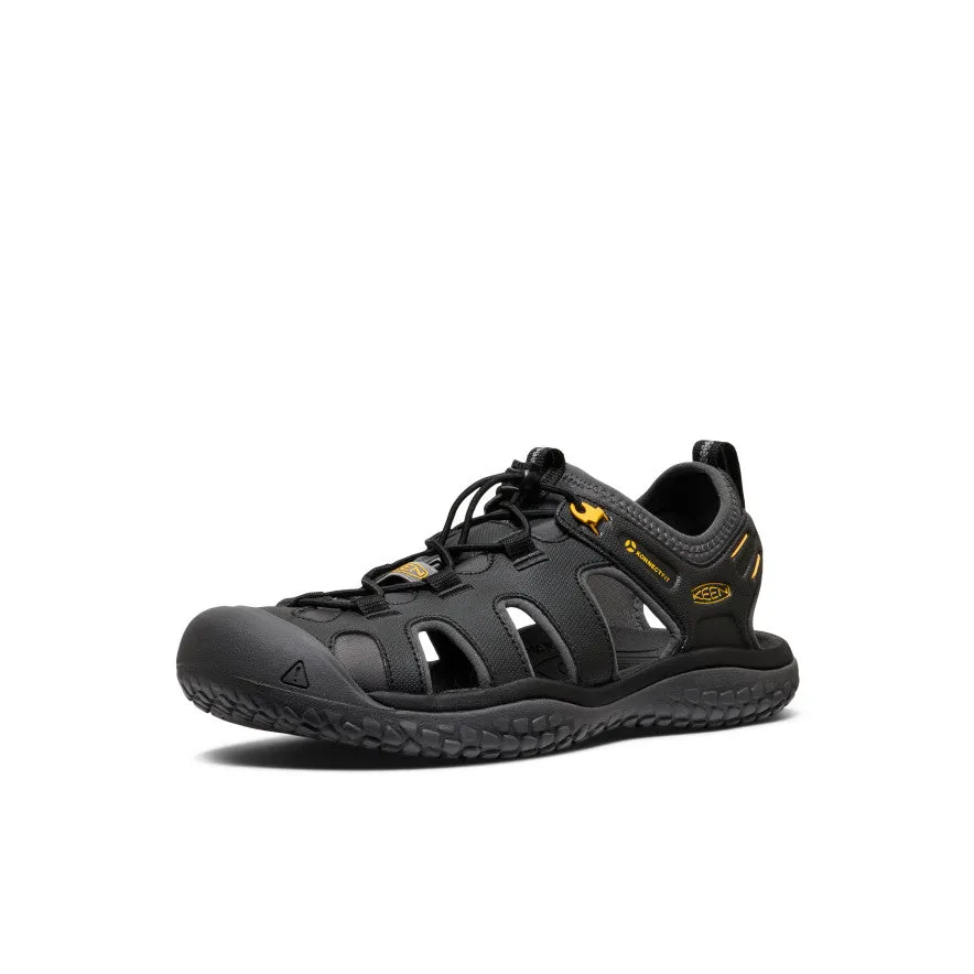 Fashionable Look Practical Fit Men's SOLR Sandal  |  Black/Gold