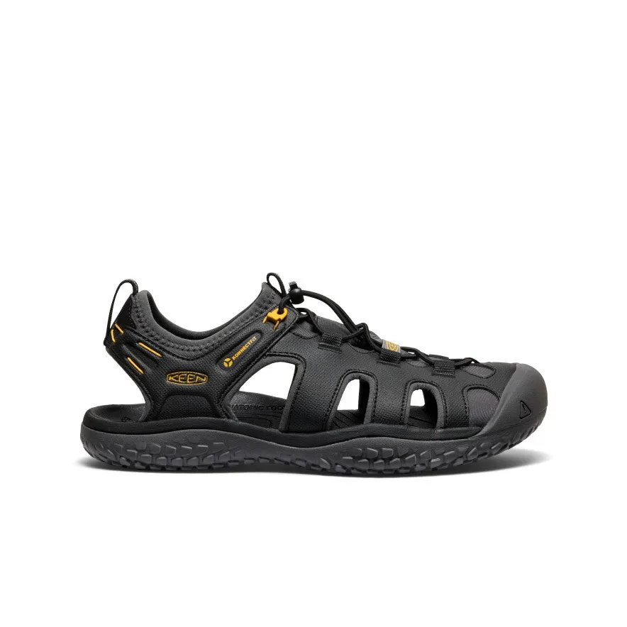Soft Material All-Day Fit Men's SOLR Sandal  |  Black/Gold