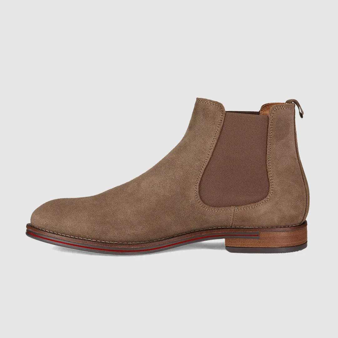 Comfort Lining Daily Walks Winner Chelsea Boots Taupe Suede Supportive Flex