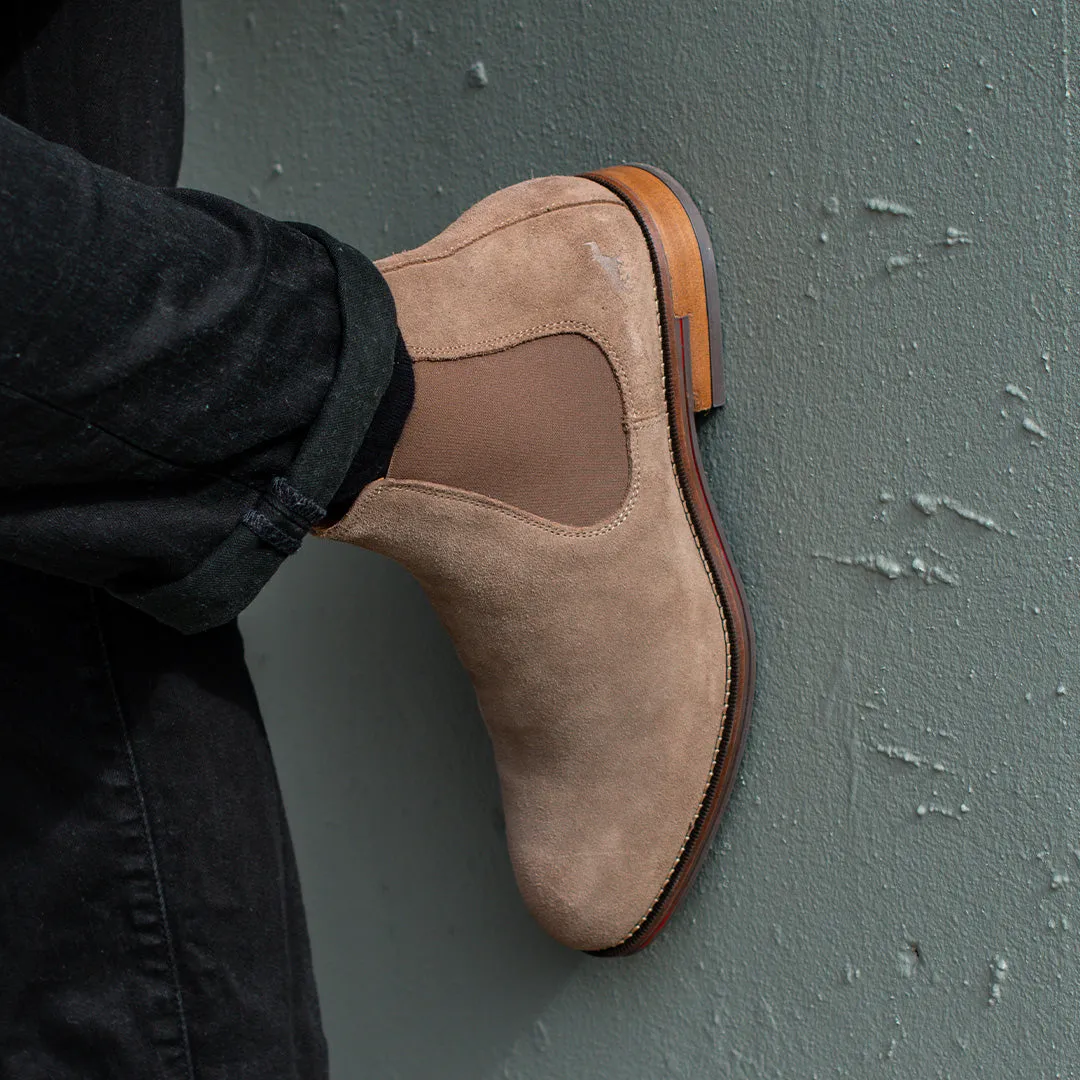 Winner Chelsea Boots Taupe Suede Airflow Mesh Slip Resistant Daily Walks Mud Resistant Stylish Explorer