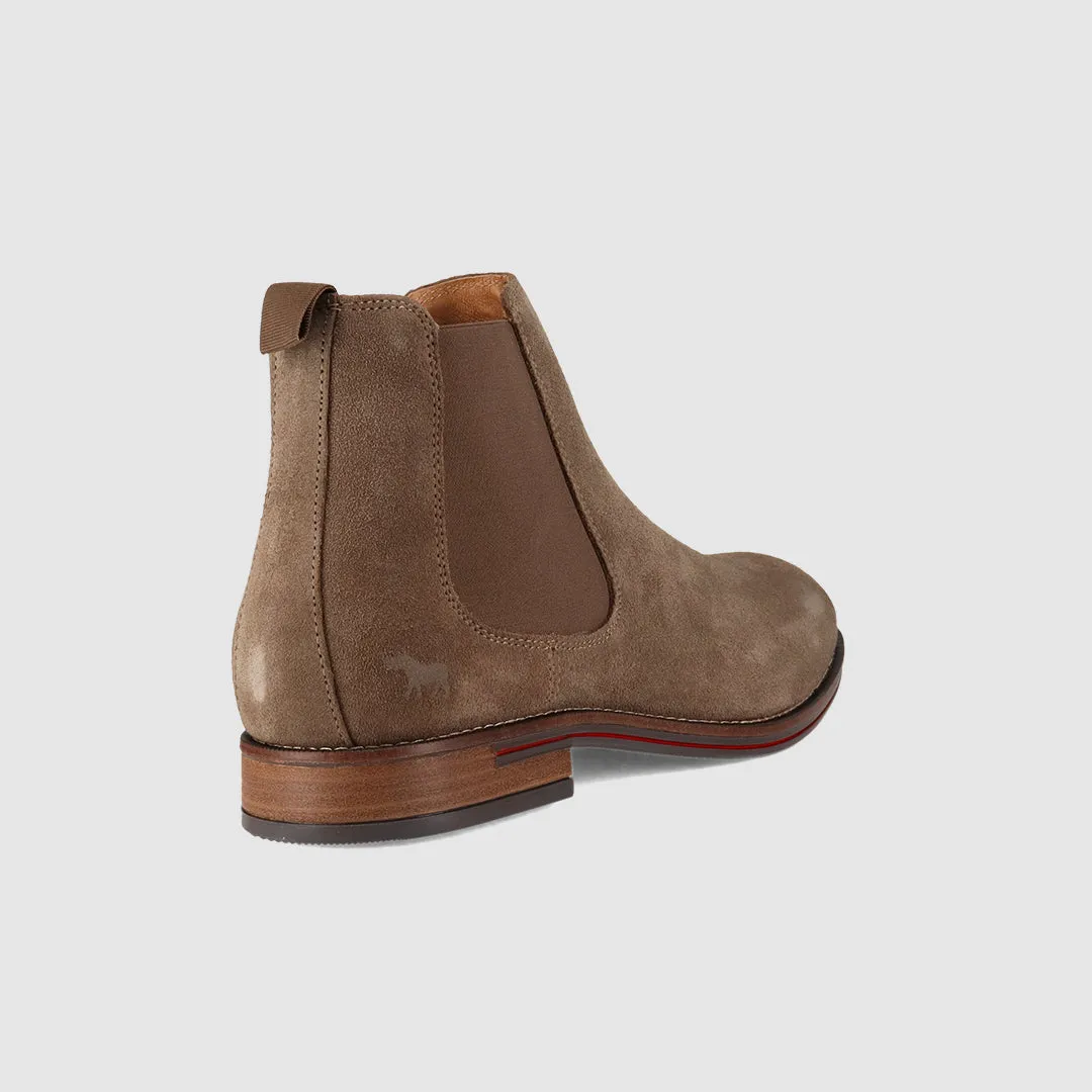 Anti-Friction Winner Chelsea Boots Taupe Suede Foot Freedom