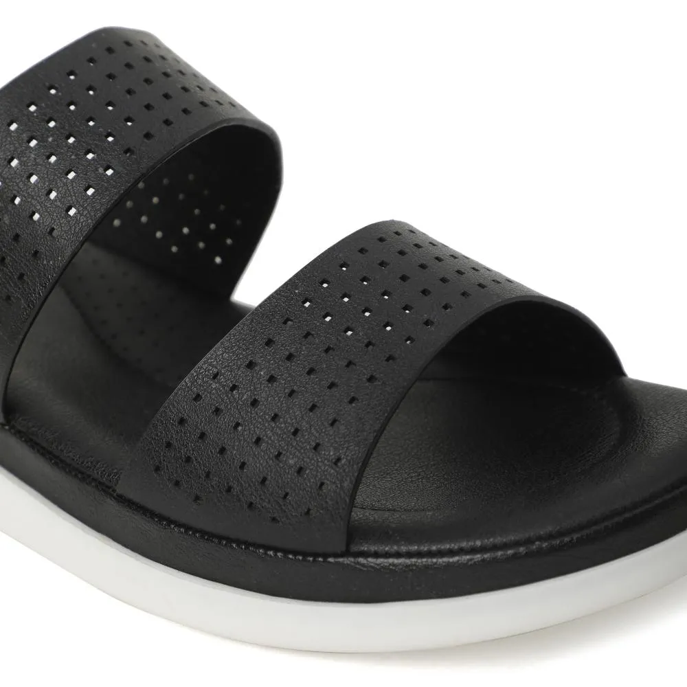 Trend Hot Healers Black Casual Slippers For Women JD-38 By Liberty