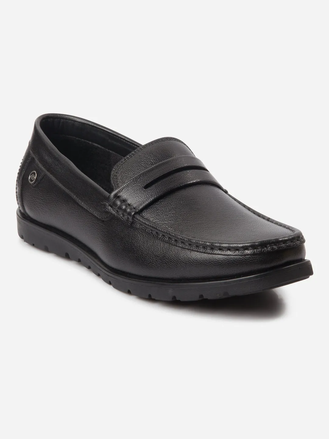 Men's Black Moc Toe Loafer (ID1174) Grace Walk Craftsmanship