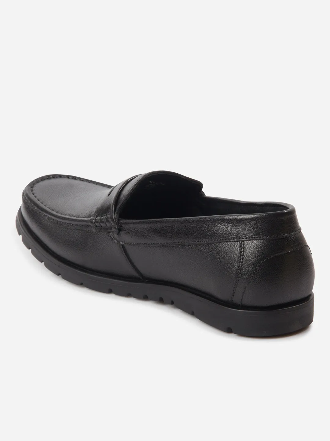Play Hard Men's Black Moc Toe Loafer (ID1174)