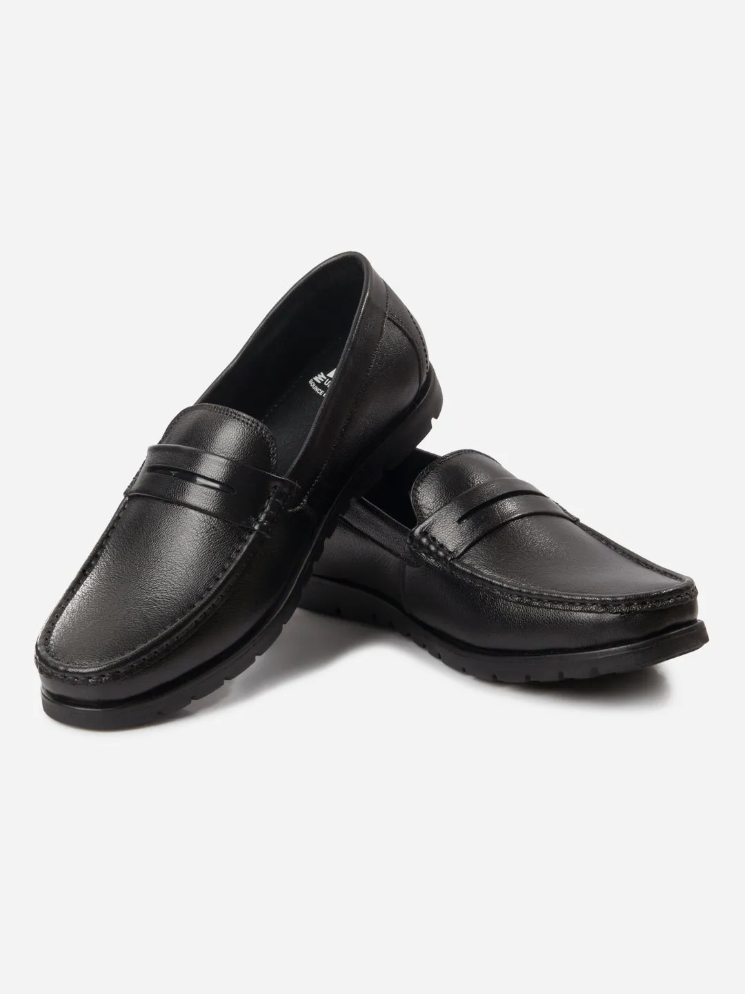 Men's Black Moc Toe Loafer (ID1174) Comfort Run