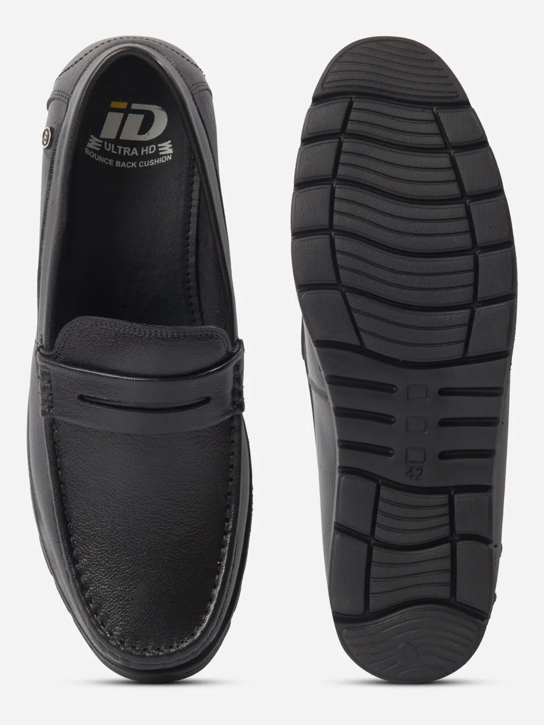 Men's Black Moc Toe Loafer (ID1174) Couple Pair