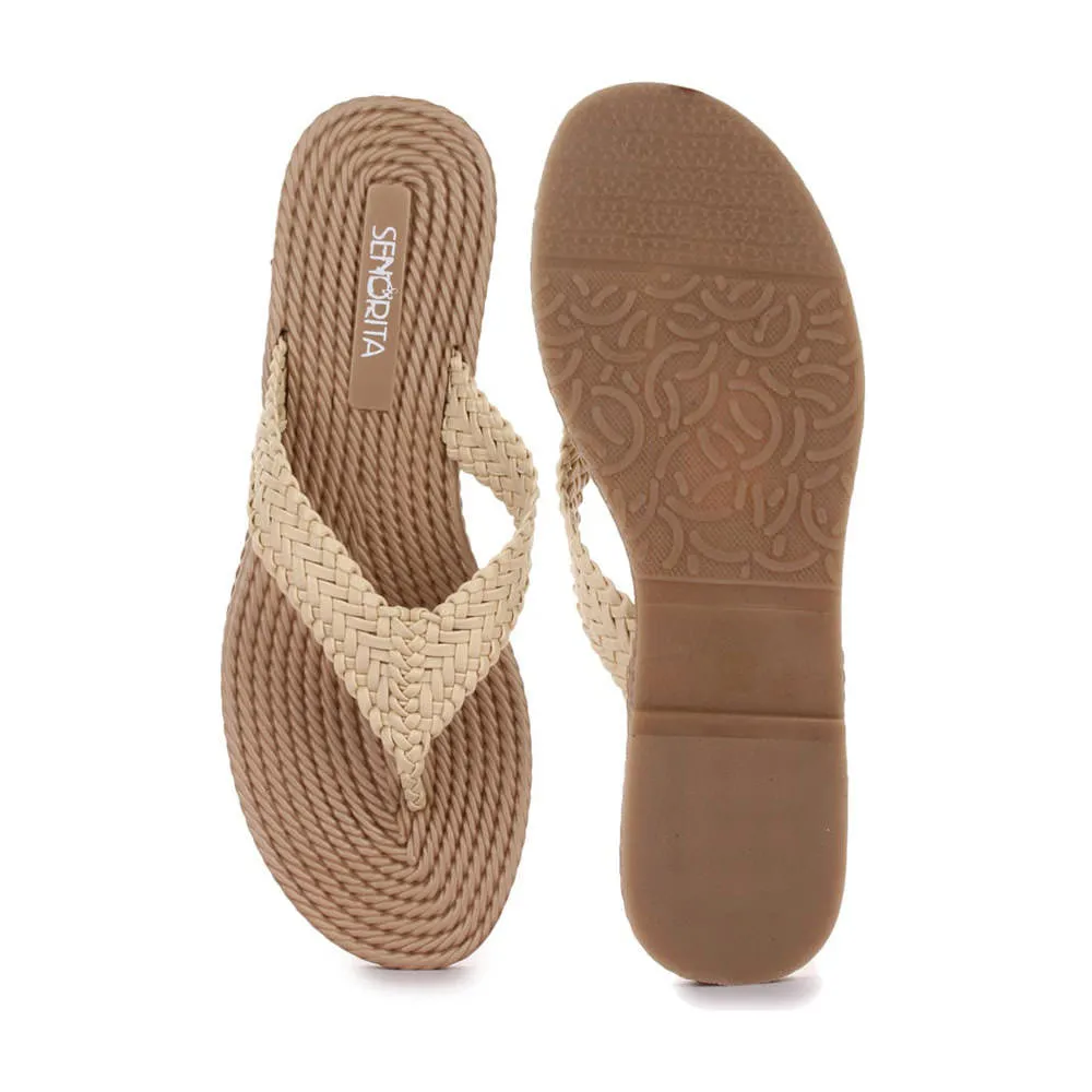 Senorita Casual (Beige) Slipper For Women LSM-0135 By Liberty Comfort Lining