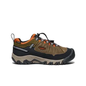 Big Kids' Targhee IV Waterproof Hiking Shoe  |  Dark Olive/Gold Flame Padded collar