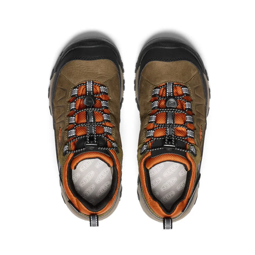 Waterproof kids' shoes Adjustable - strap kids' shoes Big Kids' Targhee IV Waterproof Hiking Shoe  |  Dark Olive/Gold Flame