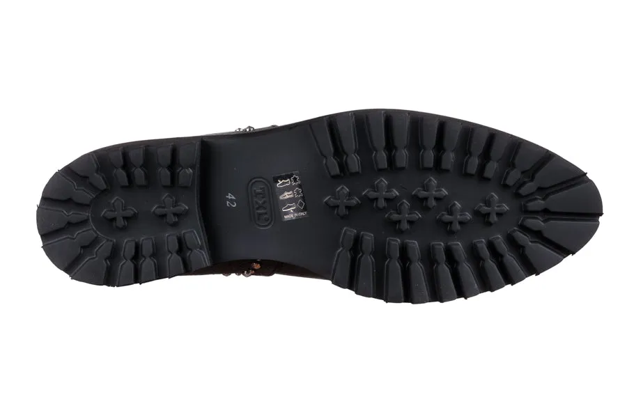 Lace Up Design Reliable Fit Eva Studs Black Leather