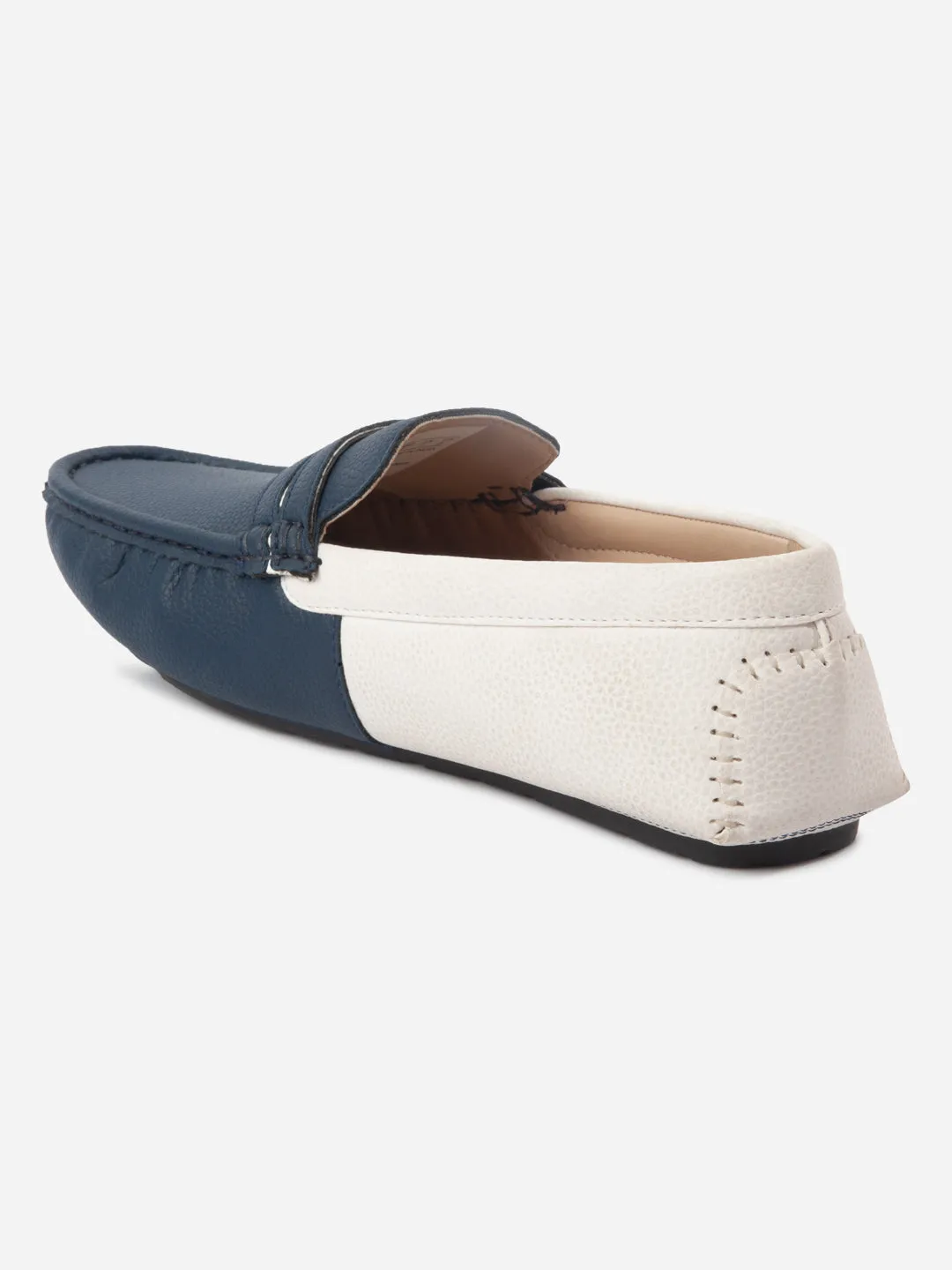 Men's Navy White Multi Color Loafer (IX4106) Buckle Fit