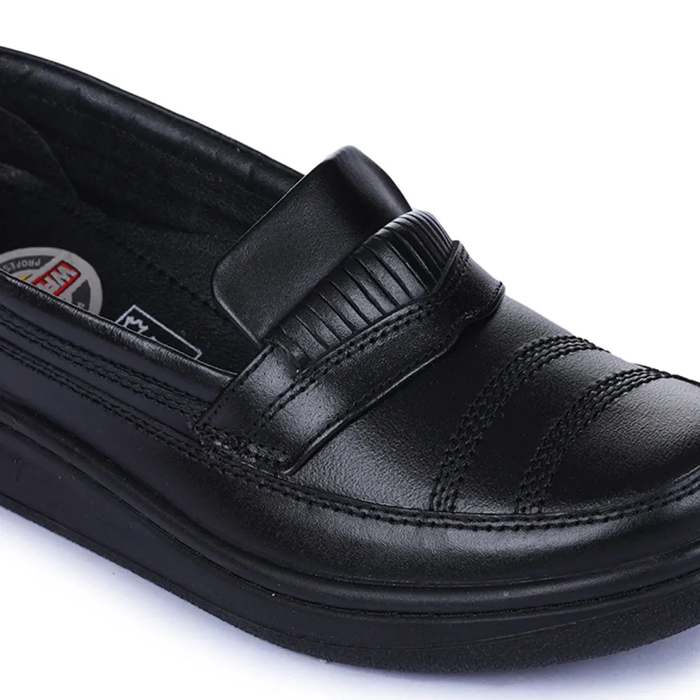 Warrior Black Formal Non Lacing Shoes For Men 2078-02 By Liberty Polo Event