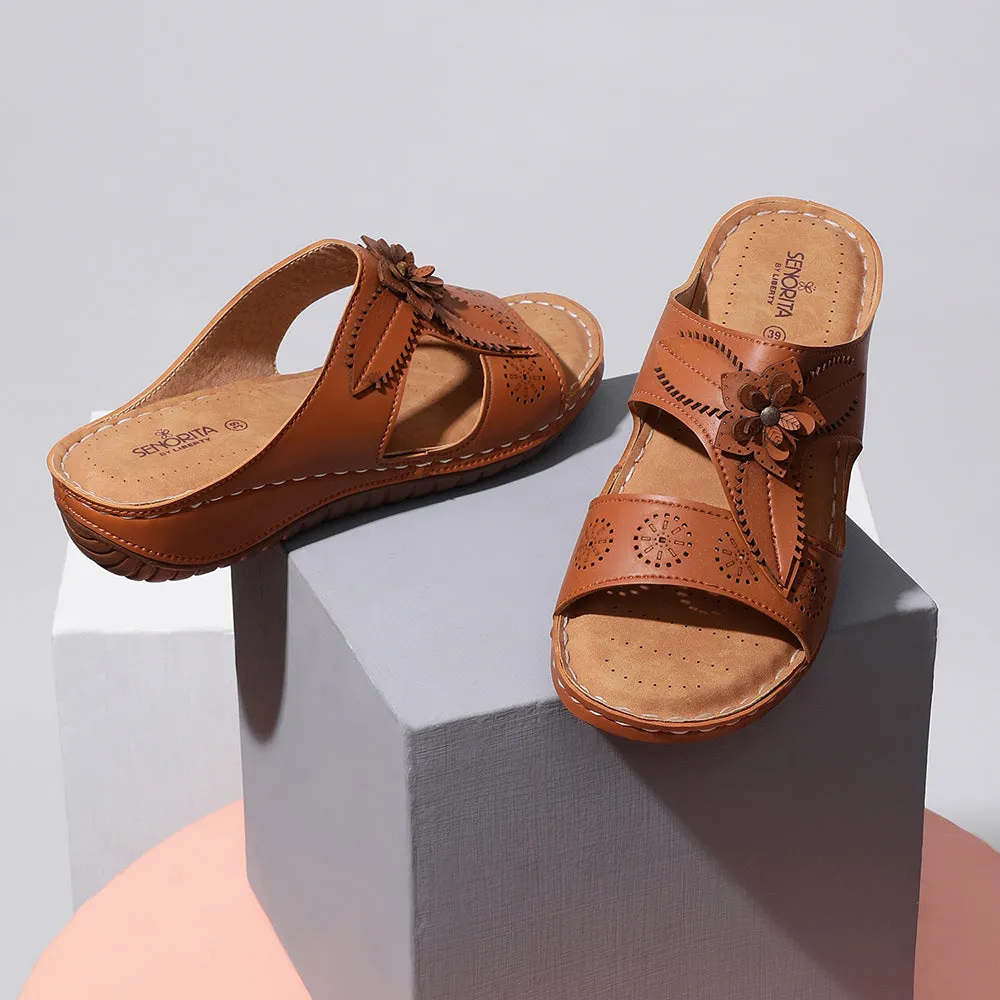 Waterproof Outdoor Travel Senorita Fashion (Tan) Slippers For Women LAF-755 By Liberty