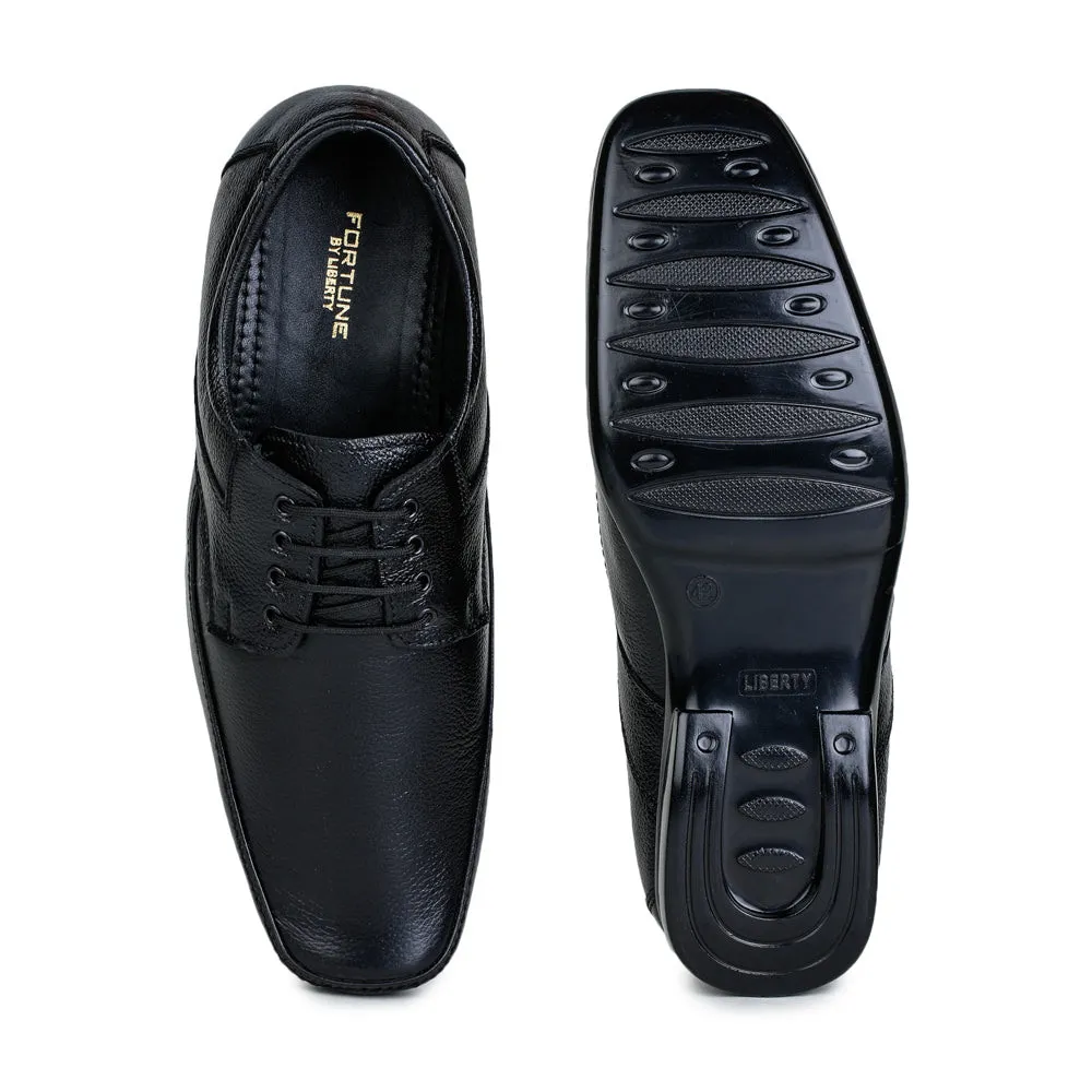 Sturdy Shade Matte Finish Fortune (Black) Derby Shoes For Men HOL-12 By Liberty