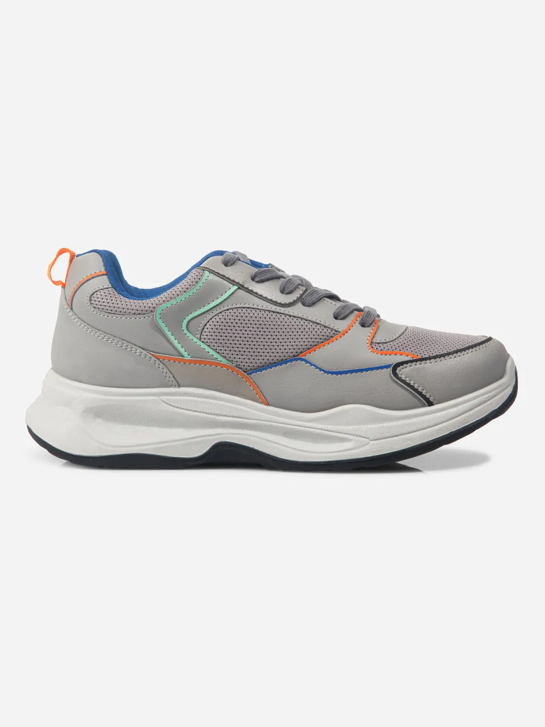 Men's Grey Spectrum Lace Up Sneakers (IX1066) All-day style