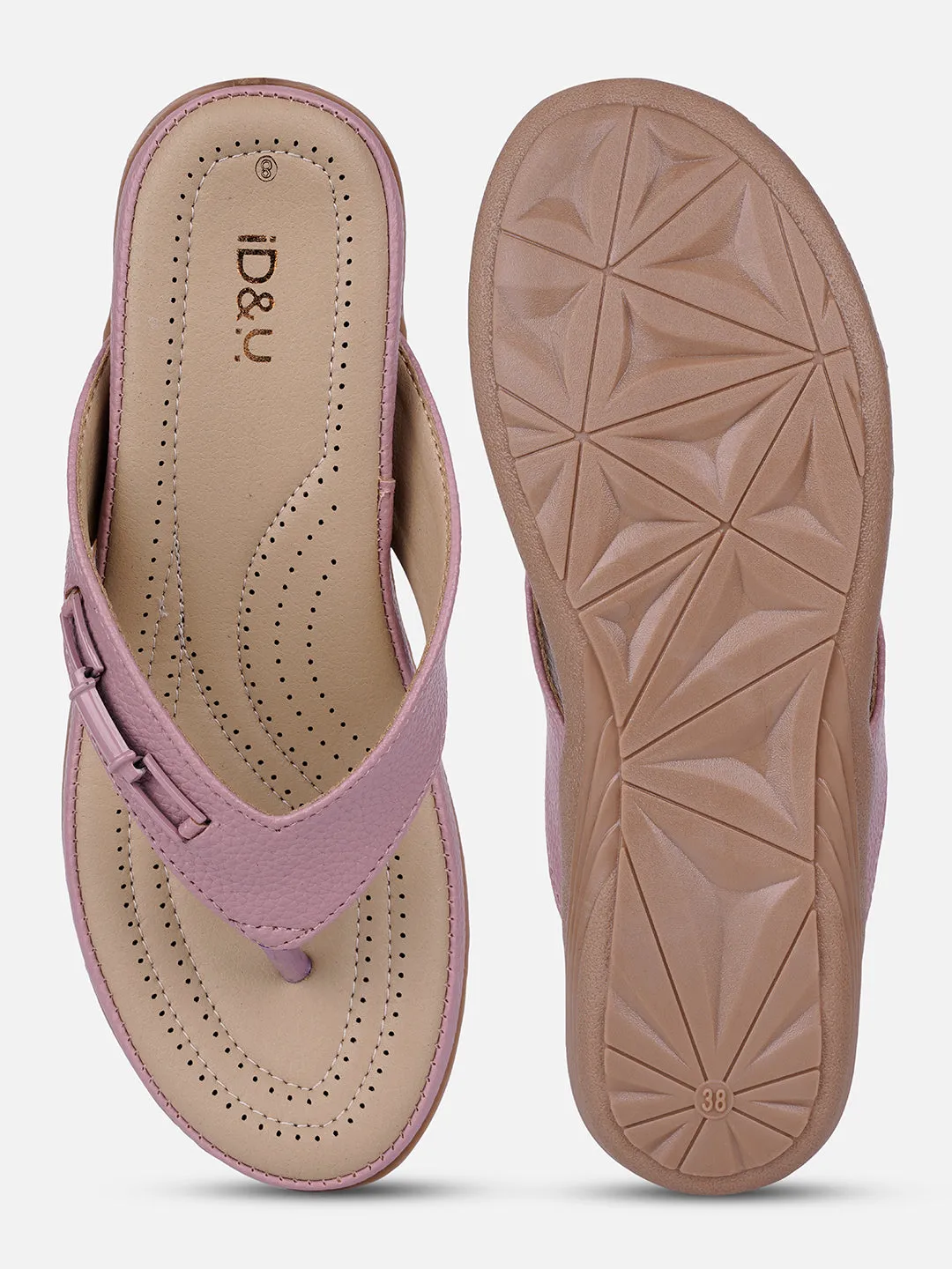 Easygoing Comfort Women's Lavender Thong Sandals (IU6013)