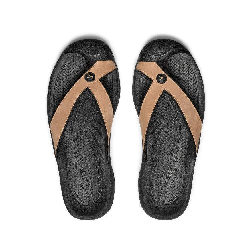 Men's Waimea Leather Flip-Flop  |  Cornstalk/Black All Walks