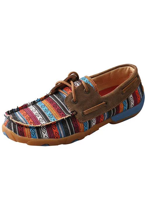 Evening Step Lightweight Step Twisted X Serape Boat Shoe Ladies' Driving Moc