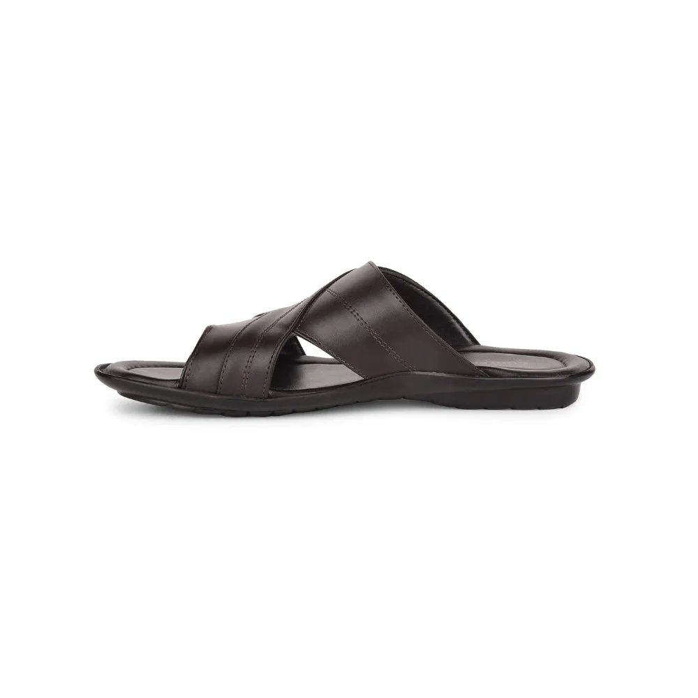 Coolers By Liberty COOL99-91 Casual Slippers For Men - Brown Line Fit Modern Edge