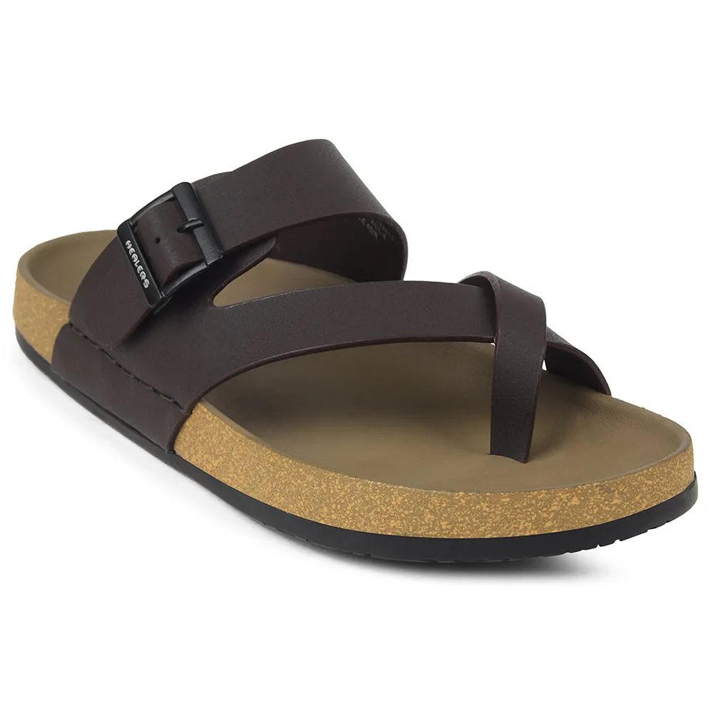 Anti Slide Healers Brown Casual Slipper For Mens AOL-6 By Liberty