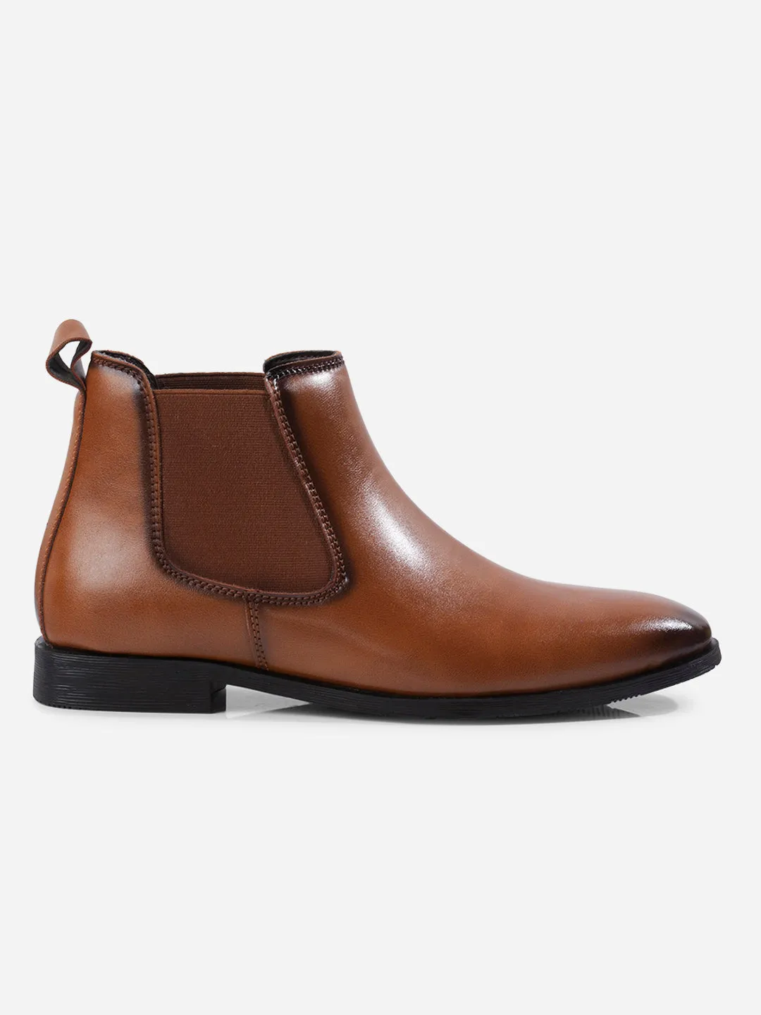 Play Hard Men's Tan Chelsea Formal Slip On Boots (IX3039)