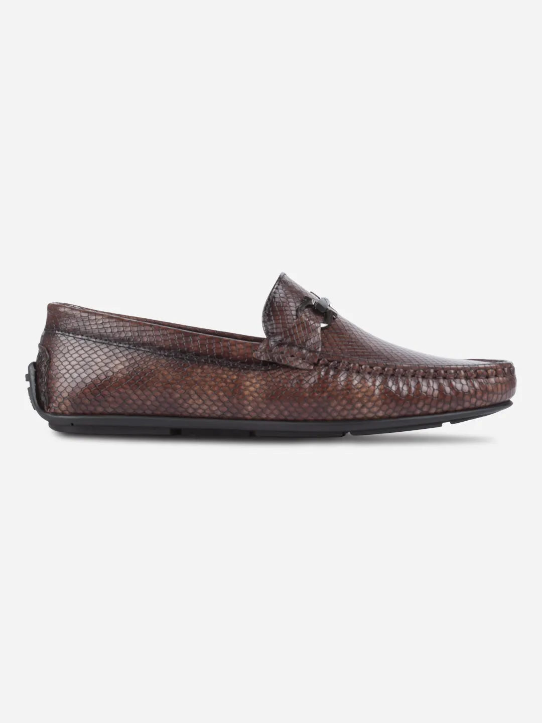 Hero Edge Men's Brown Moc Toe Buckle Loafer (IX4114)