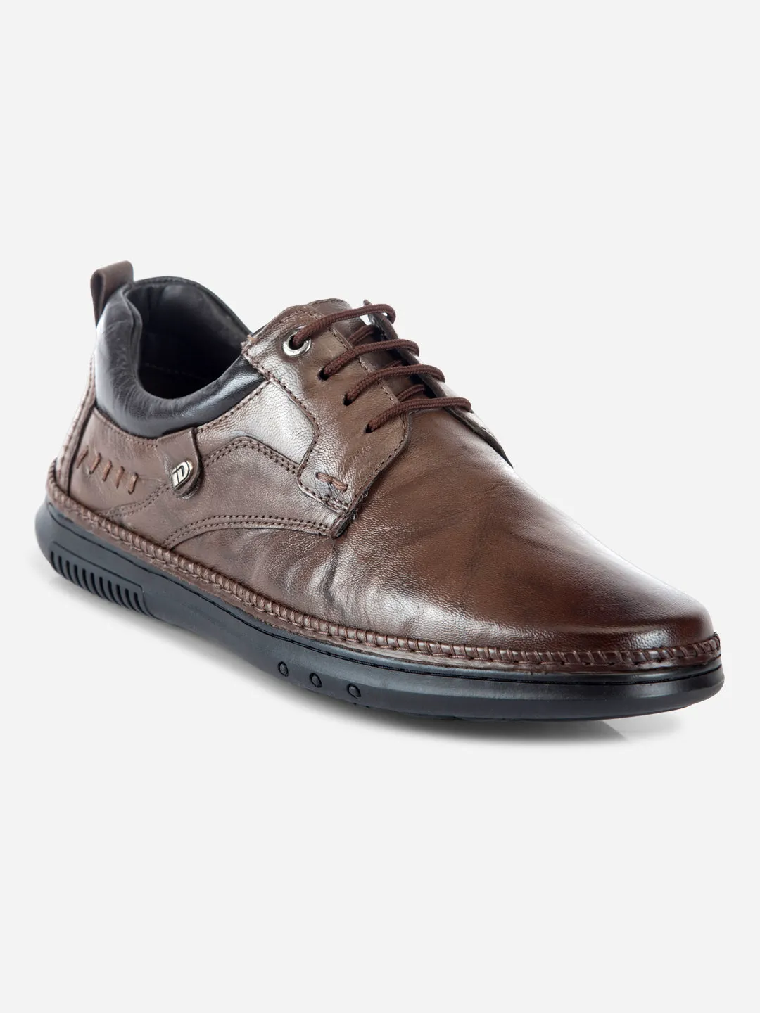Men's Brown Dual Tone Comfort  Lace Up (ID1118) Casual Move zipper