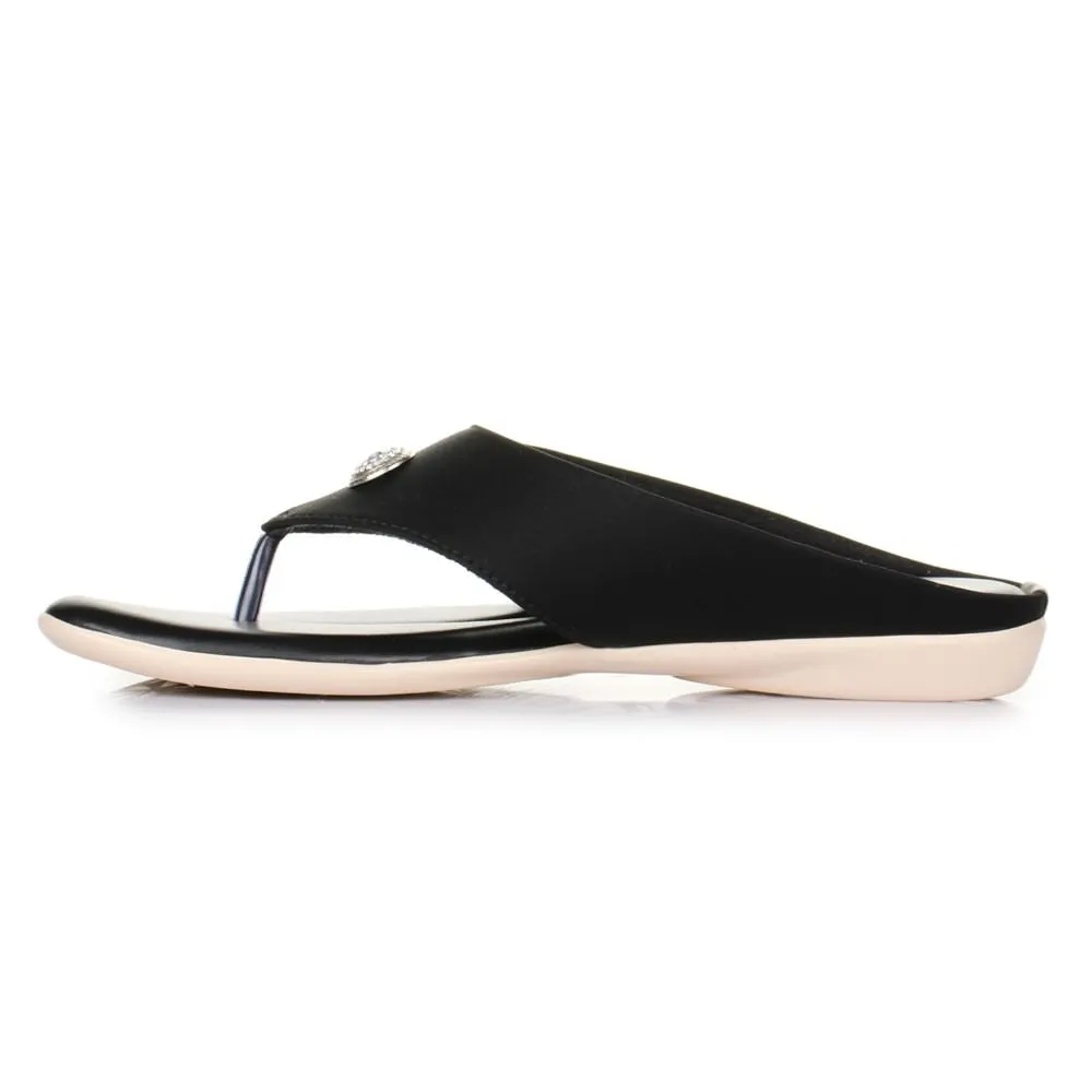 Winter Warm Senorita Casual (Black) Slippers For Women MK-08 By Liberty