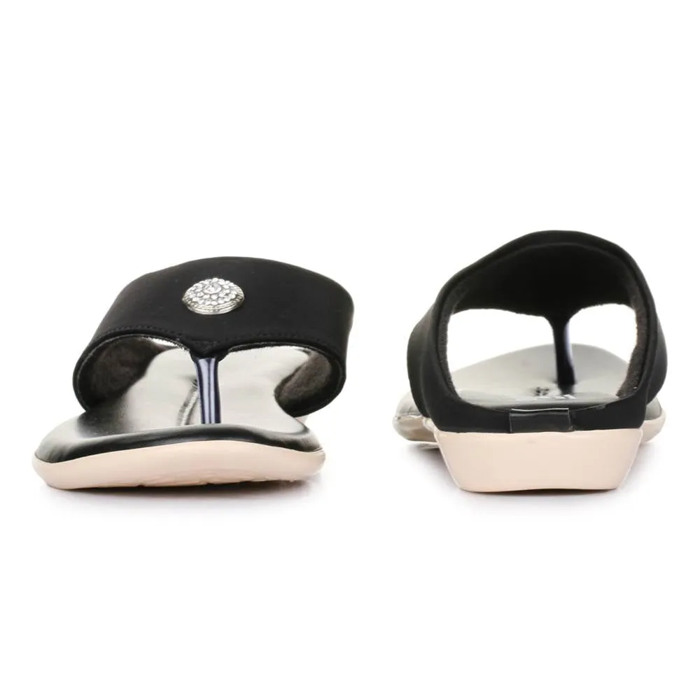 Senorita Casual (Black) Slippers For Women MK-08 By Liberty Power Grip