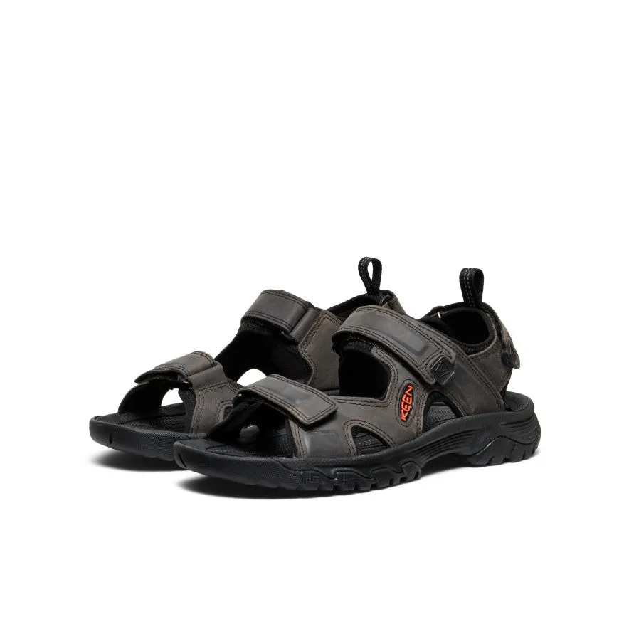 Rolling Gait Design Men's Targhee III Open Toe Sandal  |  Grey/Black