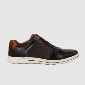 Narrow Toe Box Archer Casual Shoes Dark Brown