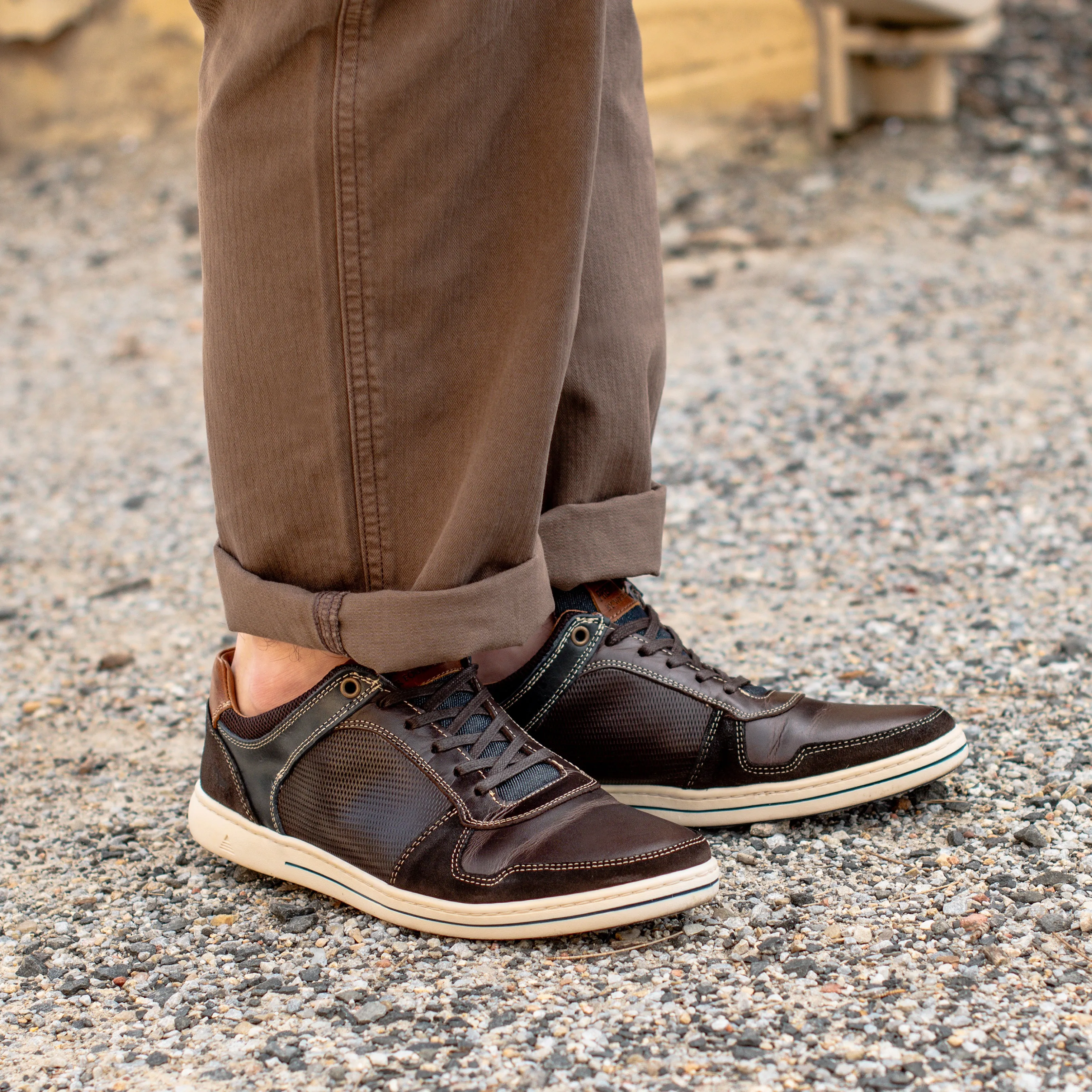 Shockproof Heel Ankle Strap Archer Casual Shoes Dark Brown