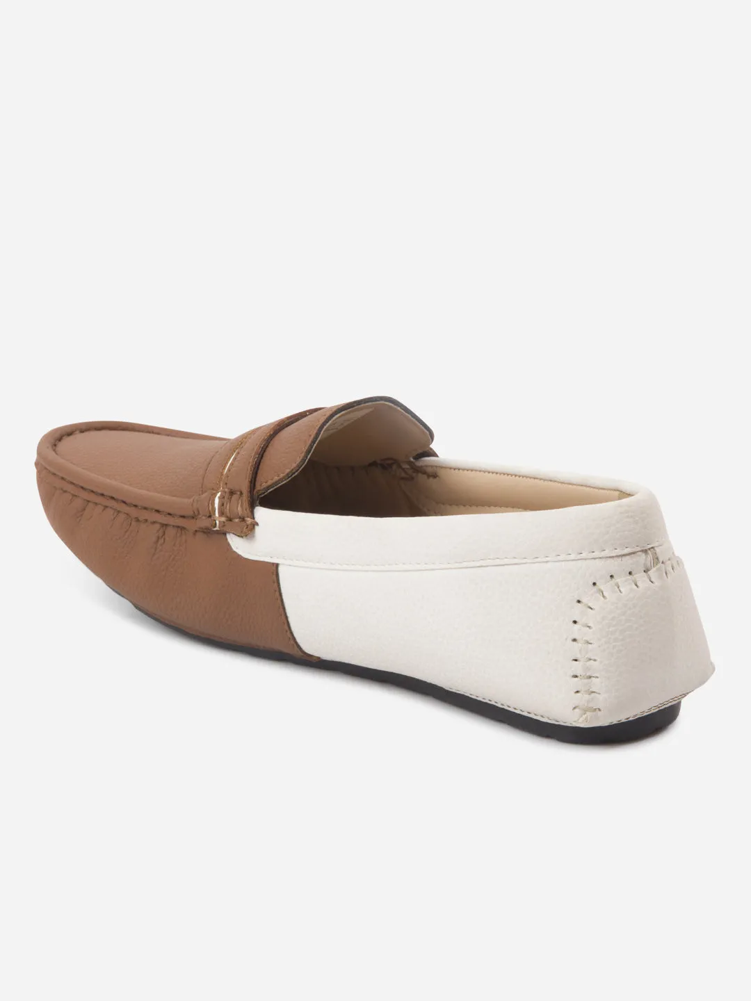 Men's Tan White Multi Color Loafer (IX4106) Match All Breath Fresh