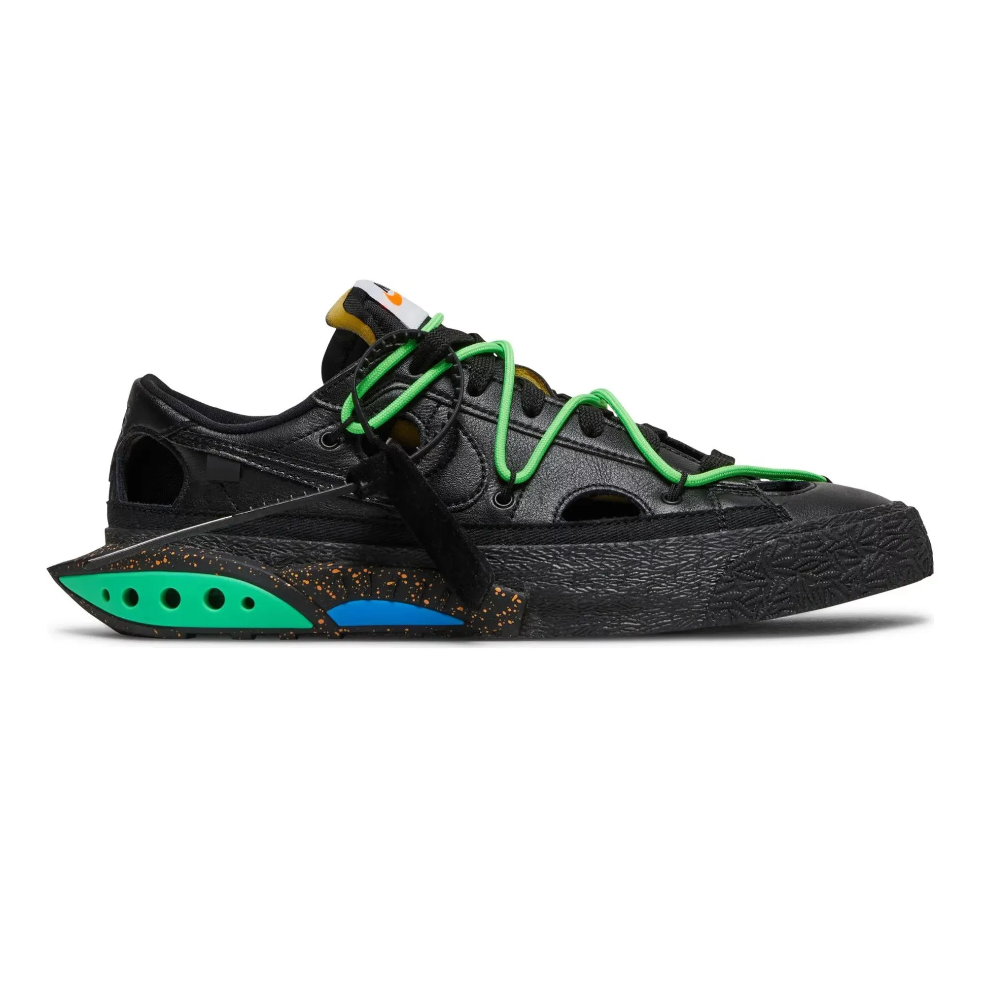 Blazer Low x Off-White 'Black Electro Green' (2022) Sun Glow
