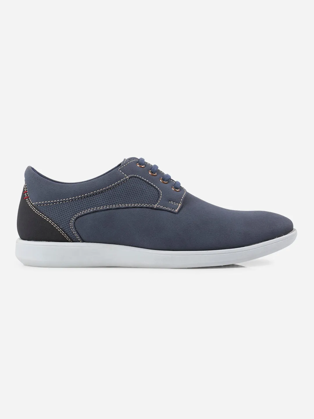 Men's Blue Suede Finish Casual Lace Up (IX2146) Fresh Drop Quick Drying Weekend Errands