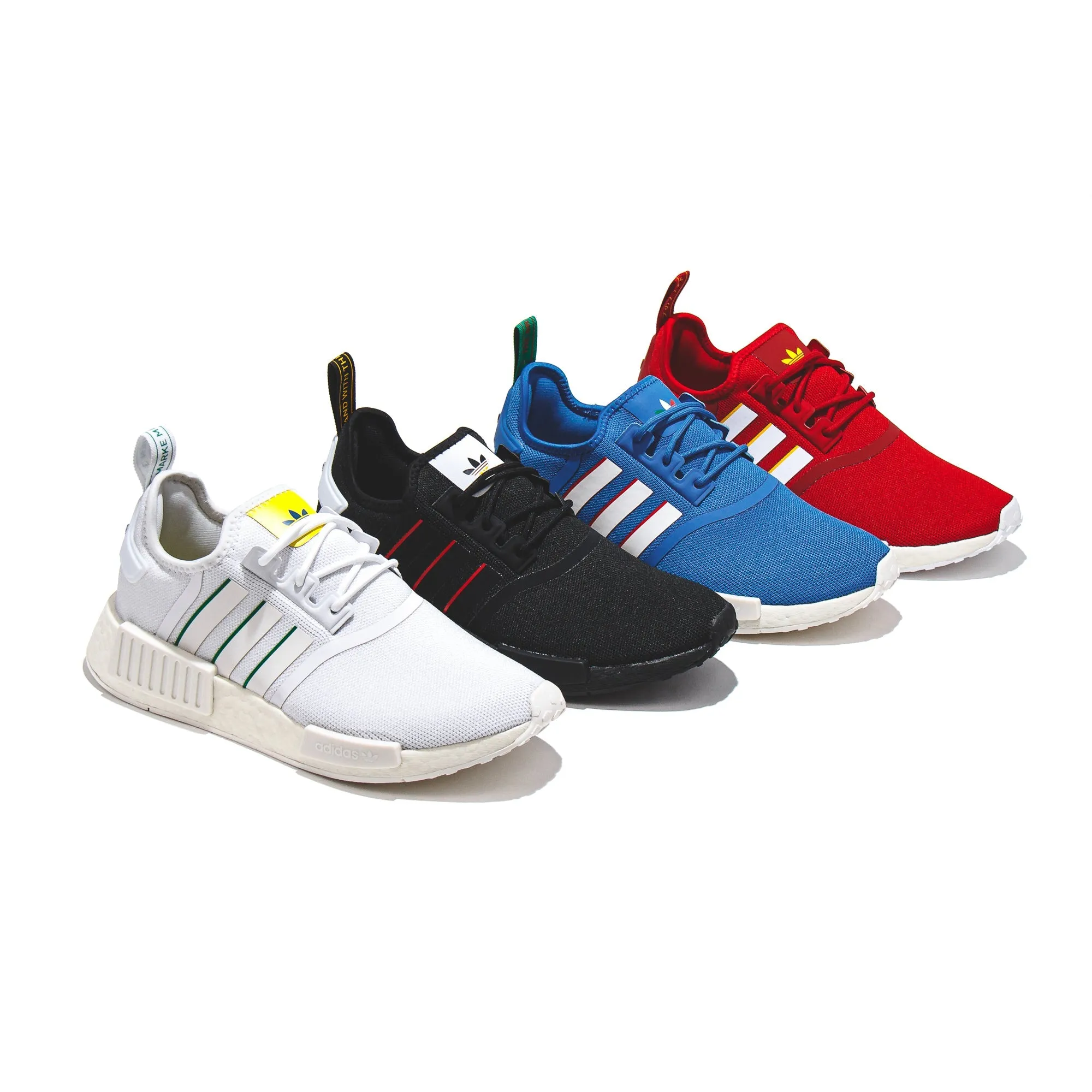 Step Tall Adidas Originals Men NMD R1 Boost White "Brazil" GX9885