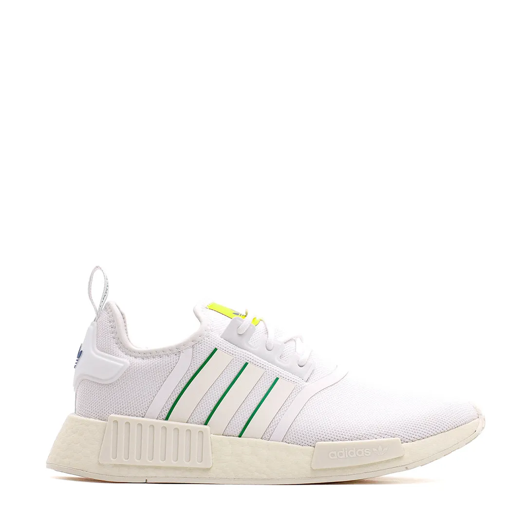 Leather Touch Soft Move Adidas Originals Men NMD R1 Boost White "Brazil" GX9885