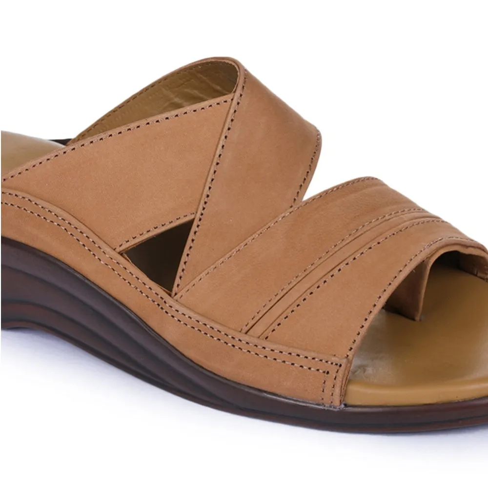 Soft Tone Forever Fit Coolers Casual Brown Slippers For Men 7123-79 By Liberty