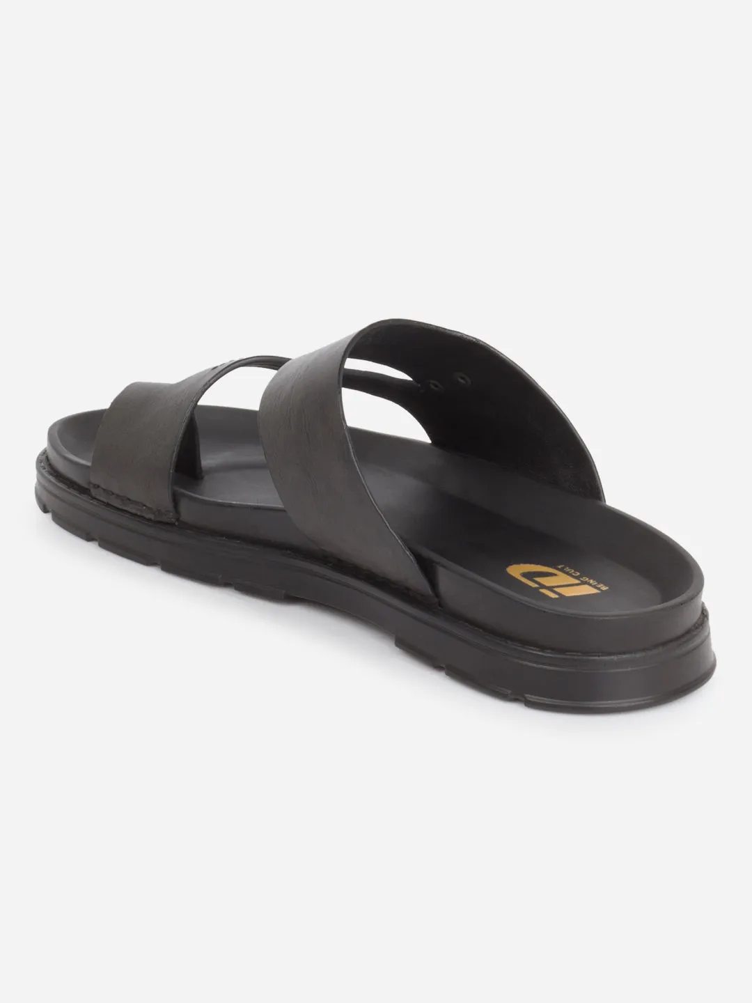 Star Mood Men's Black Sandal (ID4246)