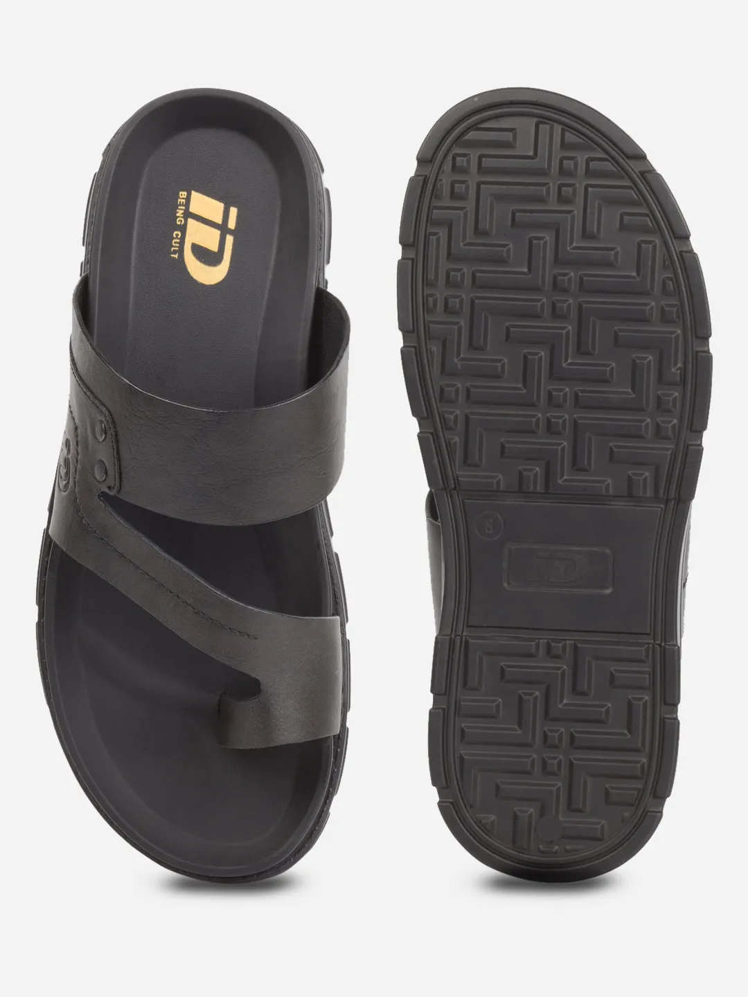 Men's Black Sandal (ID4246) Club Edge Smart Fit