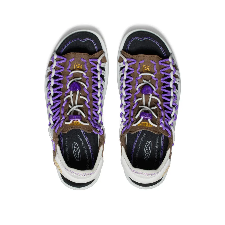 Earth Brown Women's UNEEK II Open Toe x emmi  |  Dark Earth/Tillandsia Purple