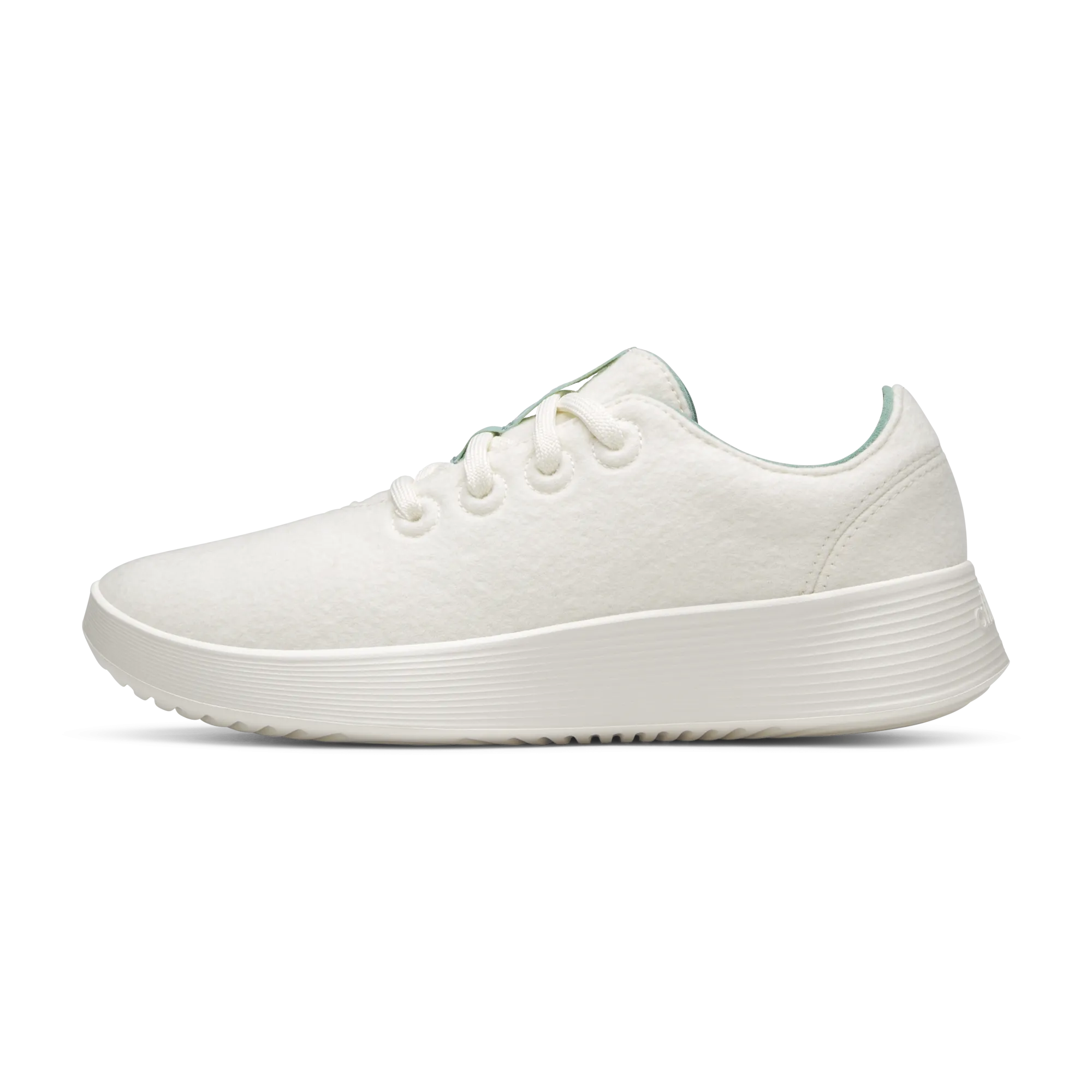 Velcro Strap Women's Wool Runner Go - Natural White/Lux Liberty (Natural White Sole)
