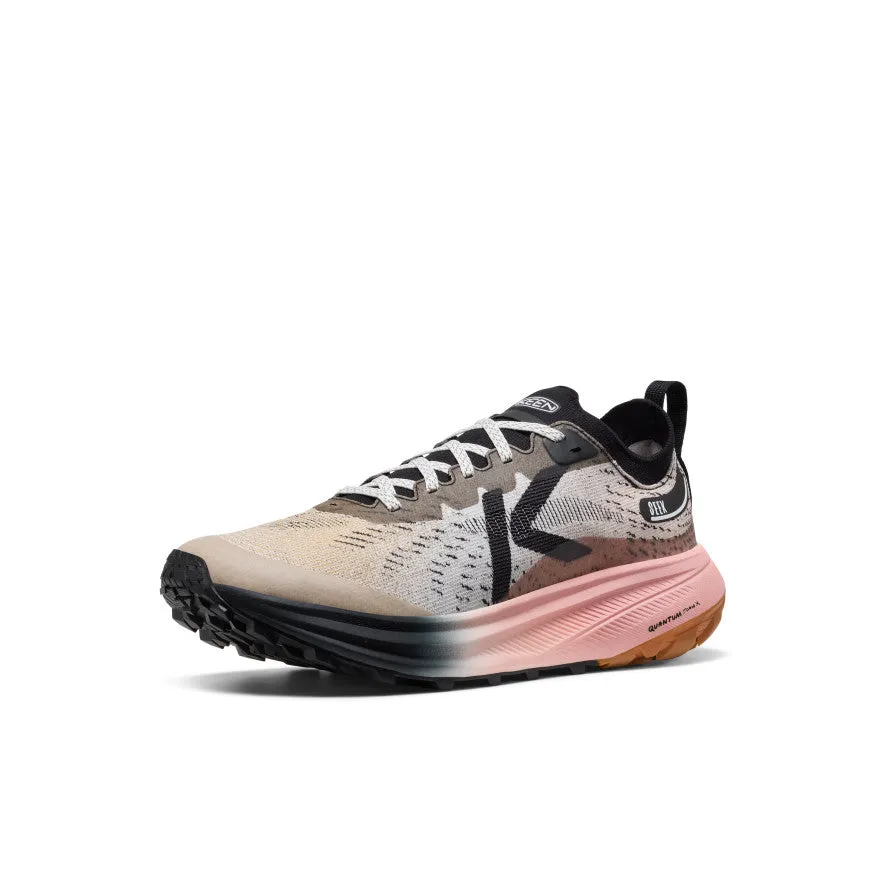 Stretch Fabric Men's Seek Trail Running Shoe  |  Black/Sunset Sand