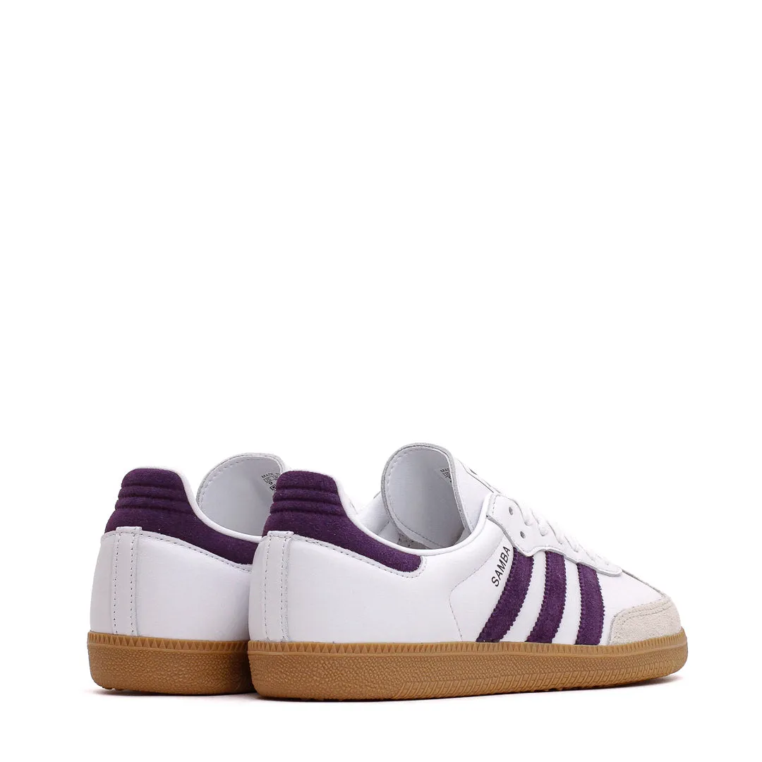 Adidas Women Samba OG White Alumina Aurora Plum JS1392 Toe box