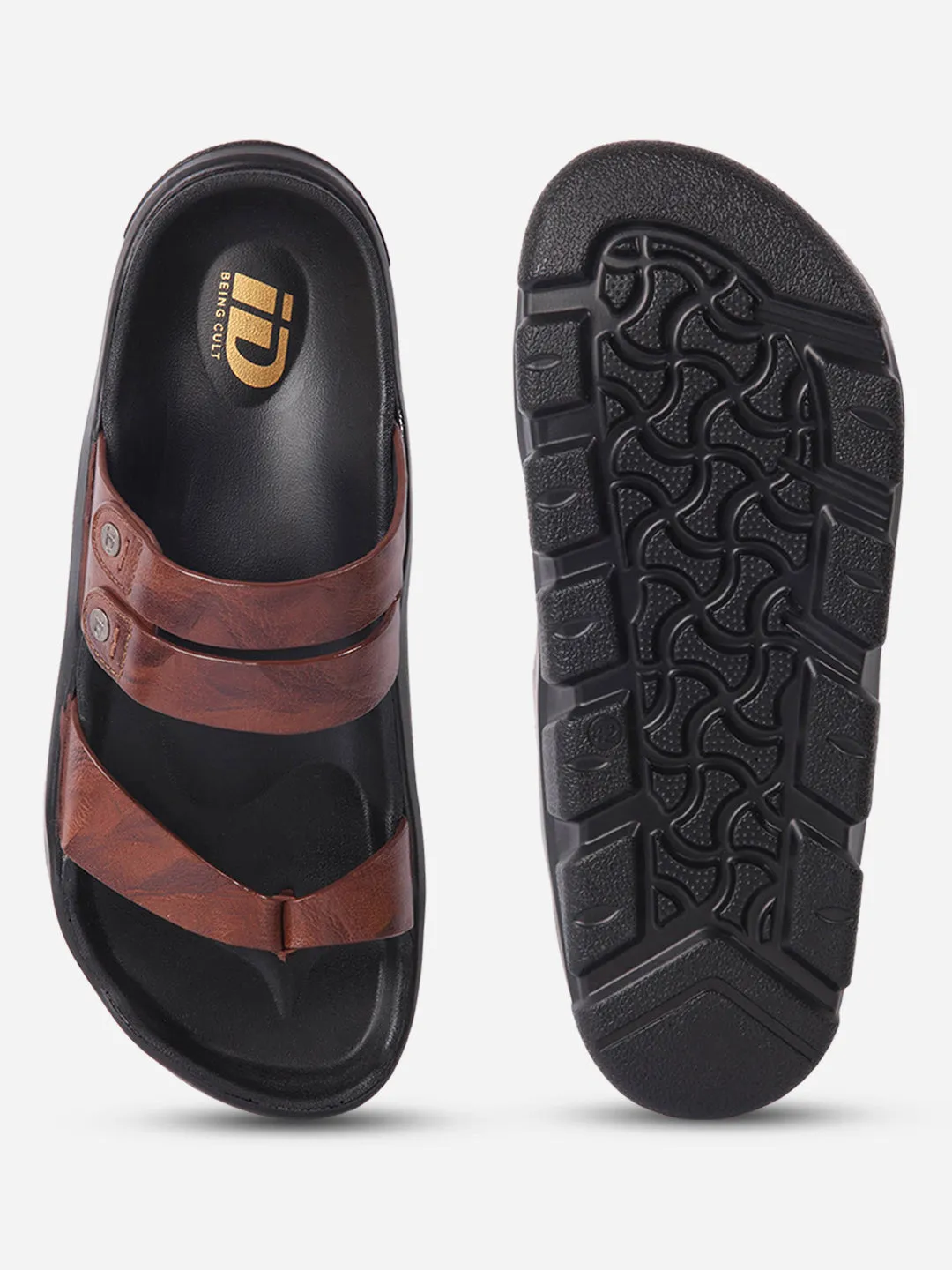 Men's Tan Strap Sandals (ID4273) Street Cool