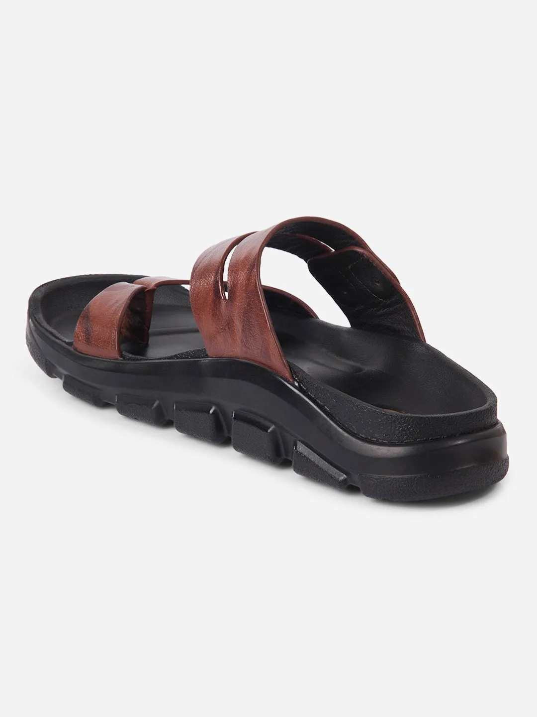 Men's Tan Strap Sandals (ID4273) Quick Flex Denim Cool
